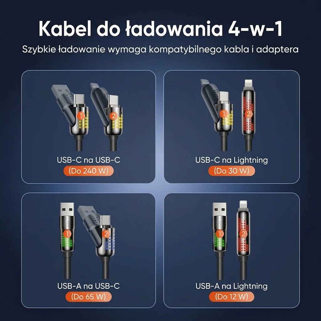 Arctiqo 4-i-1 Kabel - 240W